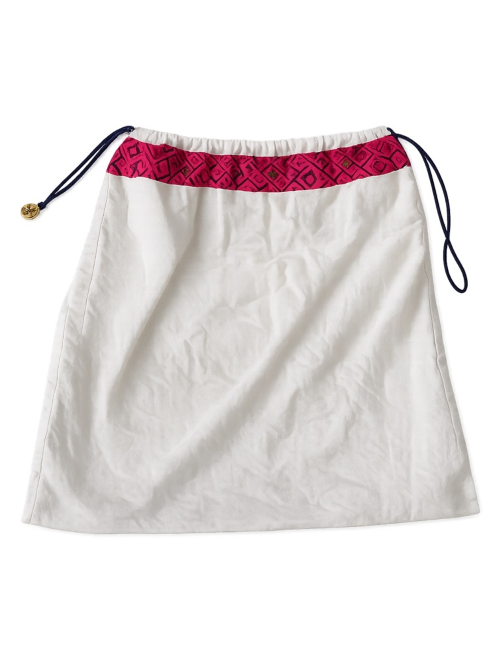 Tory Burch Dust Bag Drawstring Storage Pouch Cream Pink 19x20